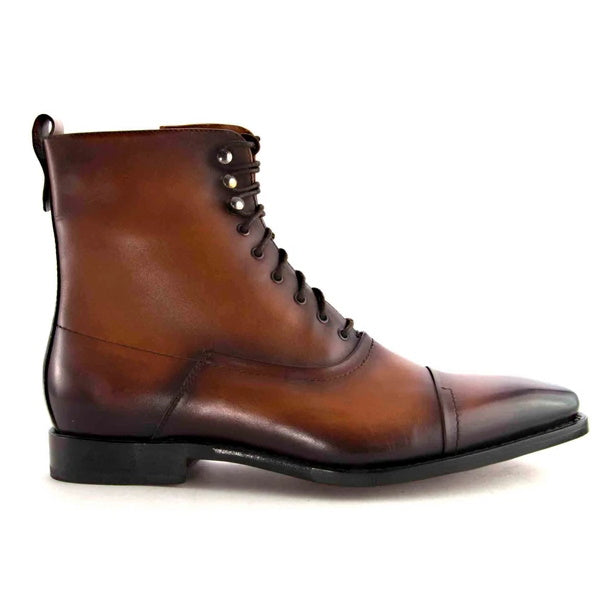 Ugo Vasare Brady Cap Toe Boots Caramel