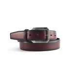 Ugo Vasare Calfskin Belt Burgundy