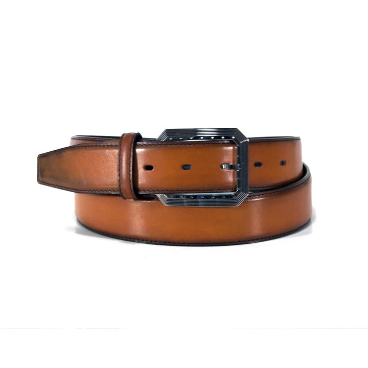 Ugo Vasare Calfskin Belt Camel
