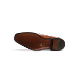 Ugo Vasare Carlton Crocodile Embossed Dress Shoes Brown