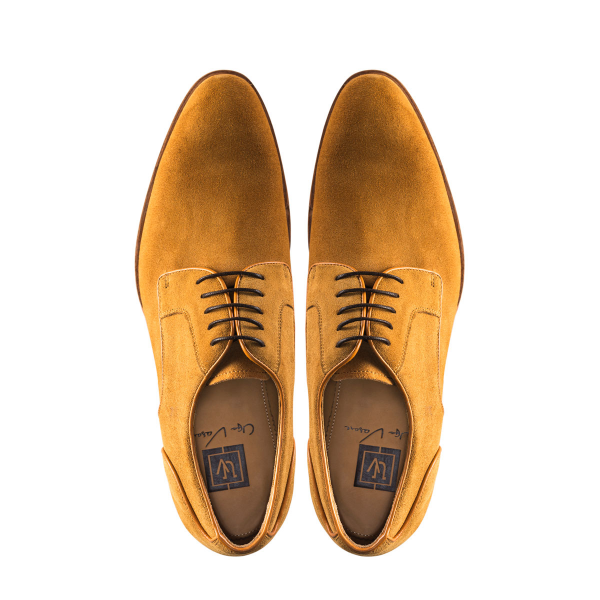 Ugo Vasare Clark Suede Derby Shoes Yellow