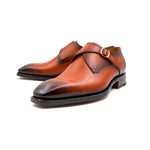 Ugo Vasare Edward Sr Monkstap Shoes Camel