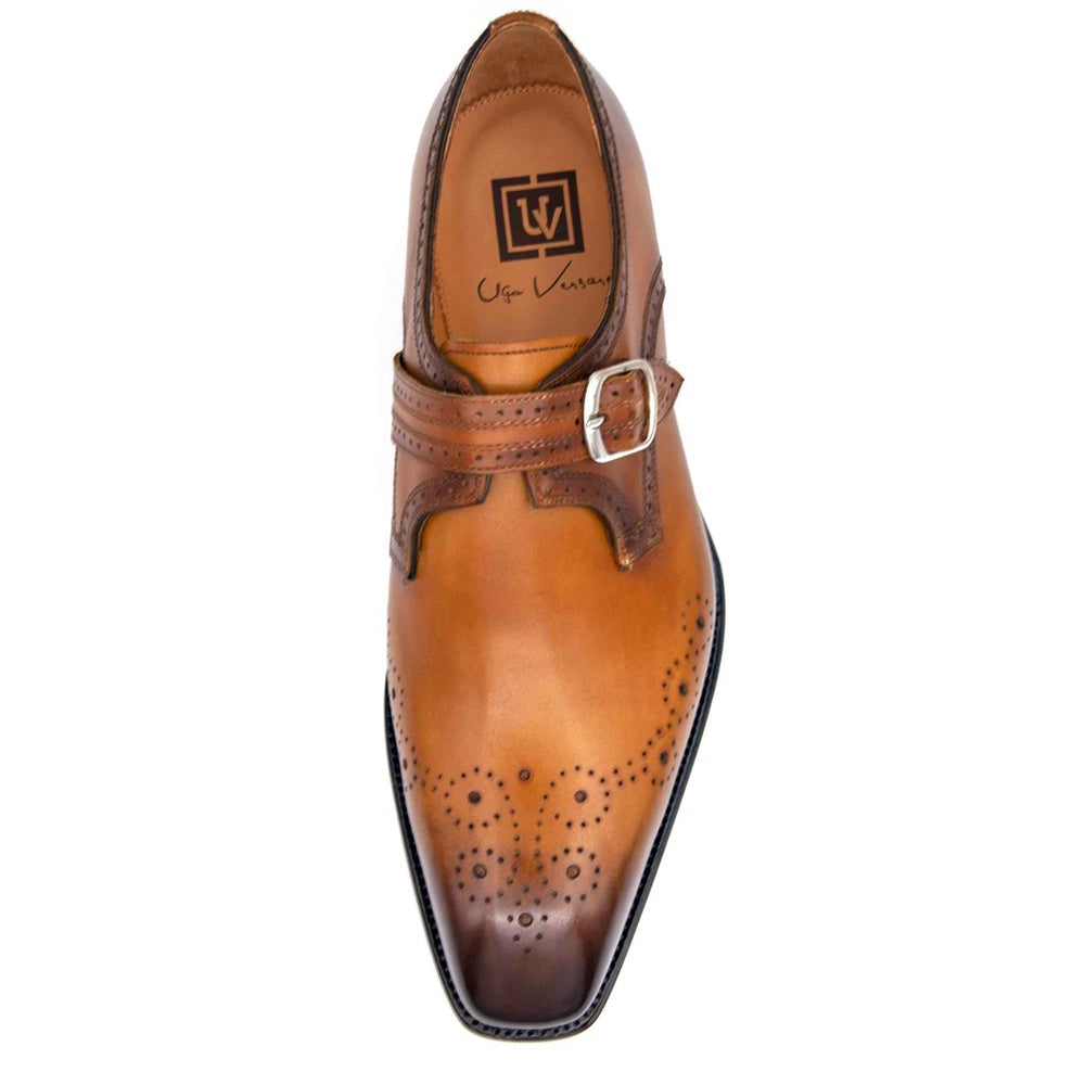 Ugo Vasare Eric Monkstrap Shoes Caramel