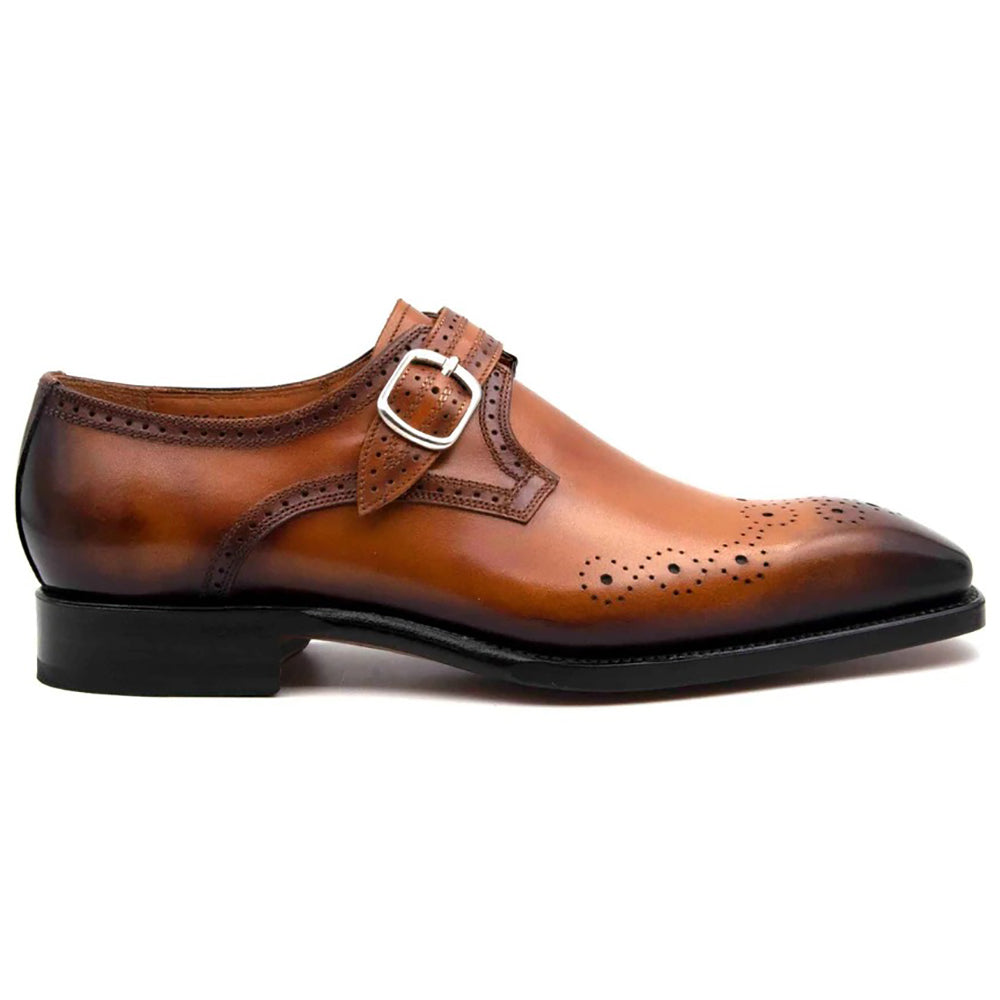 Ugo Vasare Eric Monkstrap Shoes Caramel