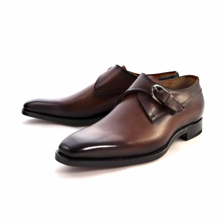 Ugo Vasare Edward Monk Strap Shoes Caramel