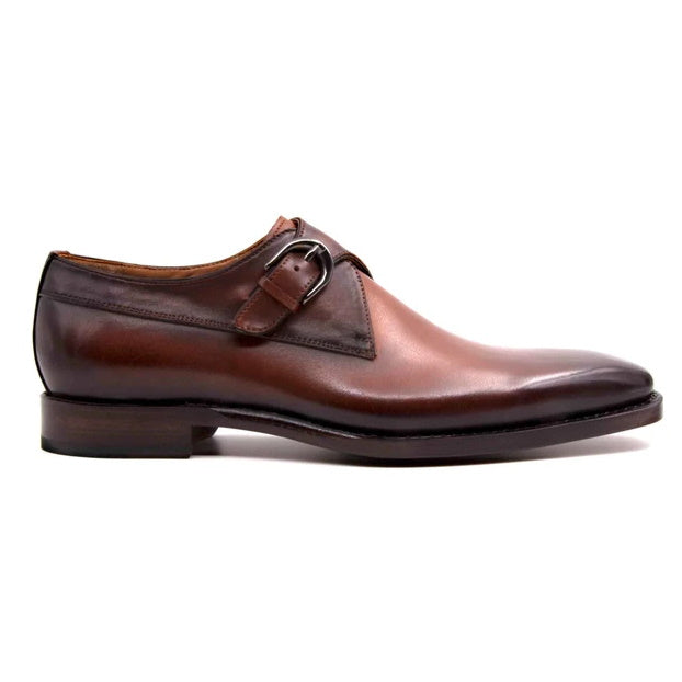 Ugo Vasare Edward Monk Strap Shoes Caramel