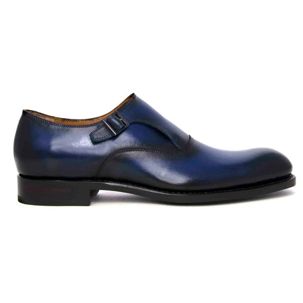 Ugo Vasare Fred Monk Strap Shoes Navy