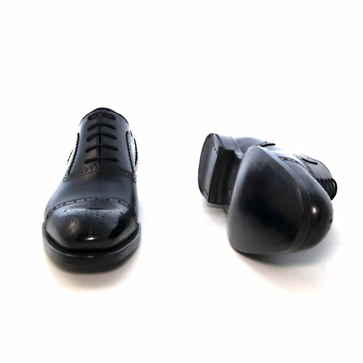 Ugo Vasare Gaelic Cap Toe Oxfords Black