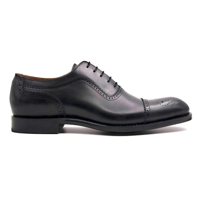 Ugo Vasare Gaelic Cap Toe Oxfords Black