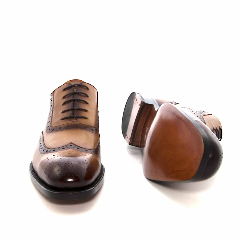 Ugo Vasare H & H Wingtip Brogues Honey