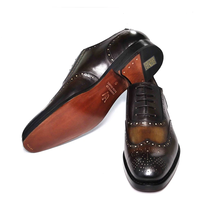 Ugo Vasare H & H Wingtip Oxfords Cognac