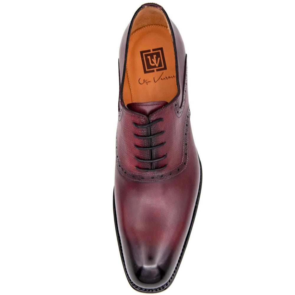Ugo Vasare Hudson Plain Toe Oxfords Burgundy