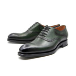 Ugo Vasare Hudson Plain Toe Oxfords Olive Green