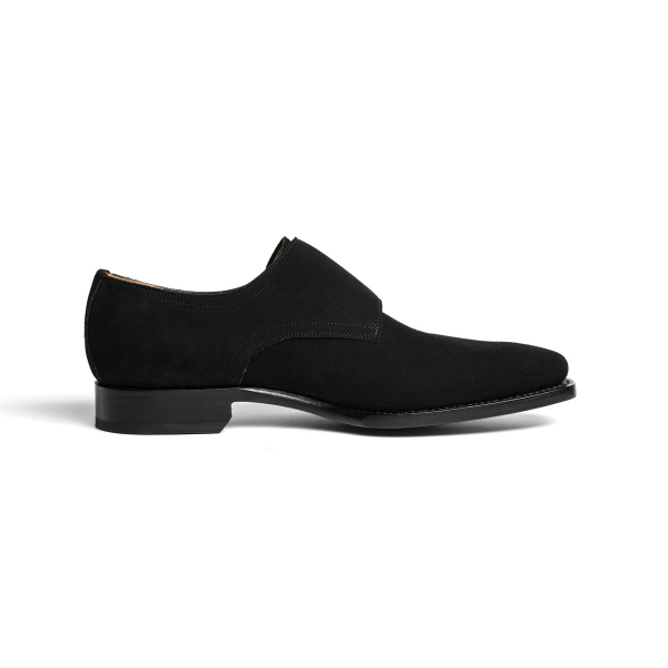Ugo Vasare Neo Suede Double Monk Strap Shoes Black