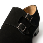 Ugo Vasare Neo Suede Double Monk Strap Shoes Black