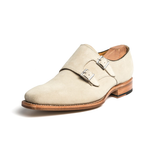 Ugo Vasare Neo Suede Double Monk Strap Shoes Beige