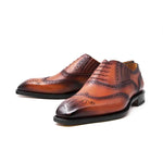 Ugo Vasare Owen Wingtip Loafers Camel
