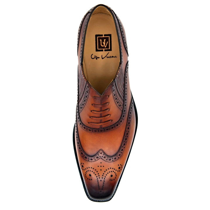 Ugo Vasare Owen Wingtip Loafers Camel