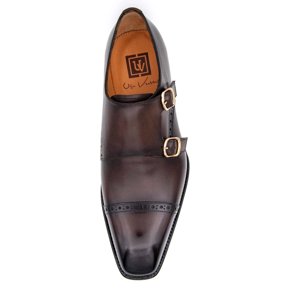 Ugo Vasare Ryan Double Monkstrap Shoes Brown