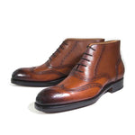 Ugo Vasare Stanford Wingtip Boots Camel