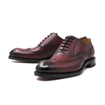 Ugo Vasare Wick Oxford Wingtip Shoes Burgundy