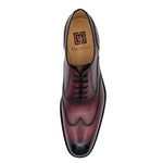 Ugo Vasare Wick Oxford Wingtip Shoes Burgundy