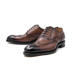 Ugo Vasare Wick Oxford Wingtip Shoes Walnut