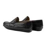 Zelli Ultimo Genuine Lizard Driver in Black