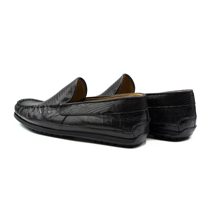 Zelli Ultimo Genuine Lizard Driver in Black