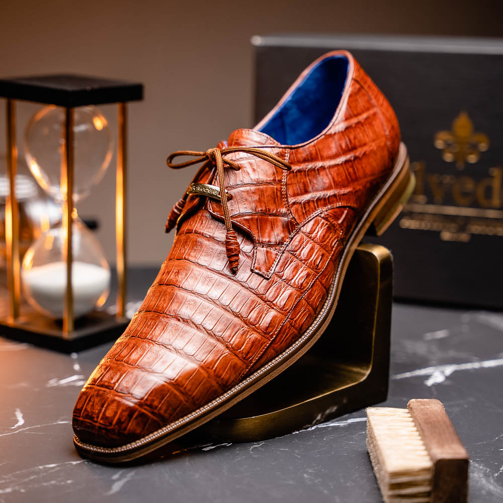 Belvedere Umberto Crocodile Shoes Antique Sport