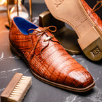 Belvedere Umberto Crocodile Shoes Antique Sport