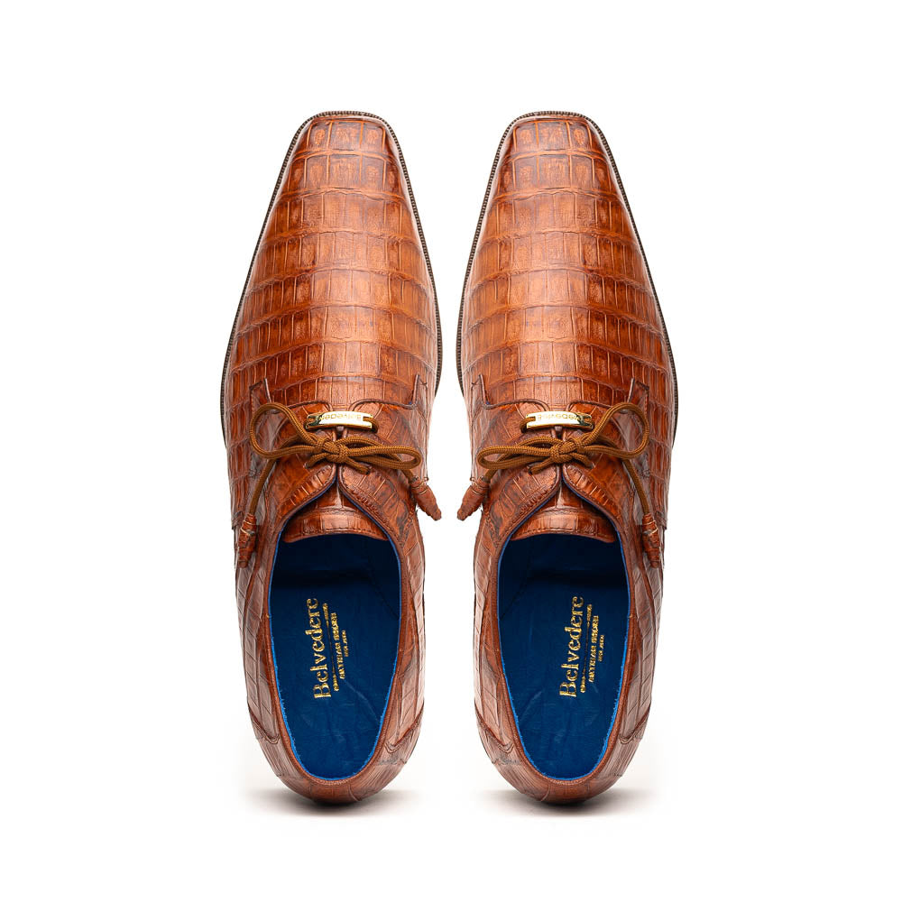 Belvedere Umberto Crocodile Shoes Antique Sport