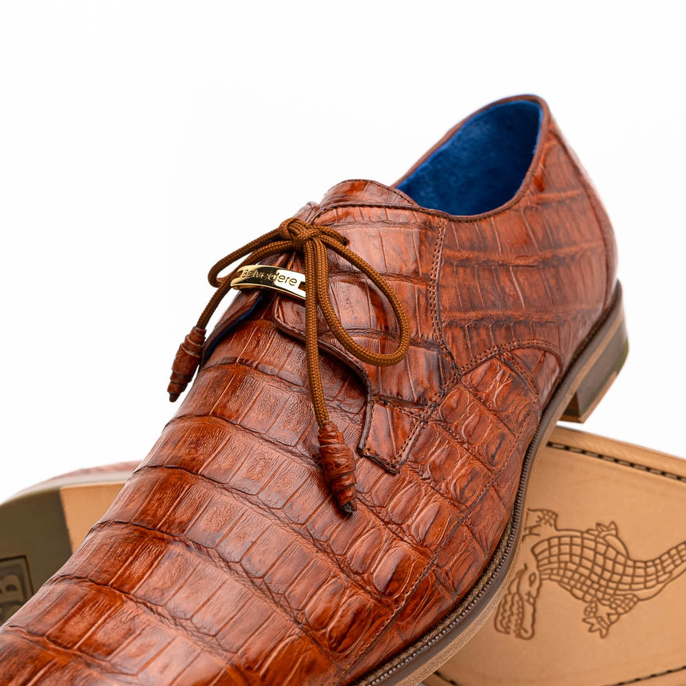 Belvedere Umberto Crocodile Shoes Antique Sport