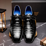 Belvedere Umberto Crocodile Shoes Black