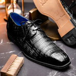 Belvedere Umberto Crocodile Shoes Black