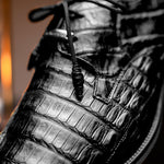 Belvedere Umberto Crocodile Shoes Black