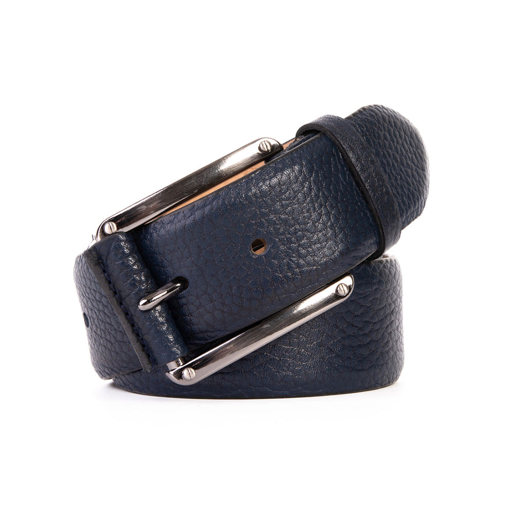 Vinci Leather The Draco Leather Belt Navy