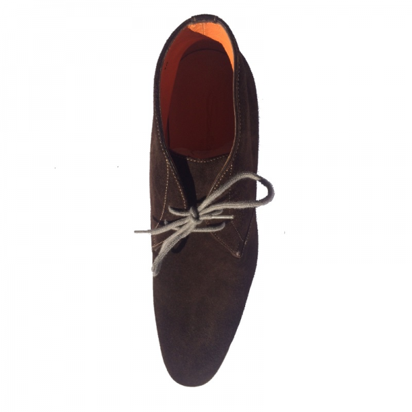 Santoni Urban S3 Suede Chukka Boots Dark Brown