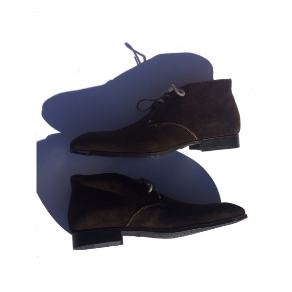 Santoni Urban S3 Suede Chukka Boots Dark Brown