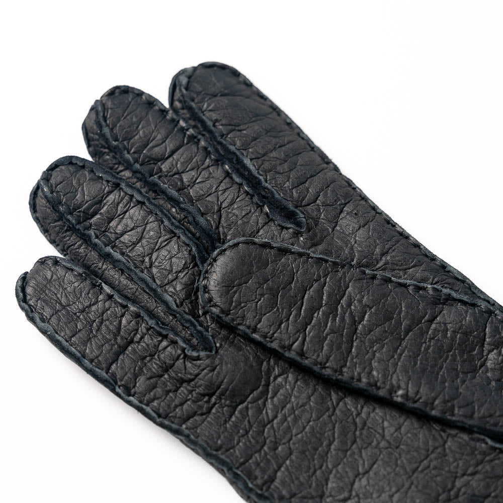 Moreschi Vail Genuine Peccary / Cashmere Gloves Black