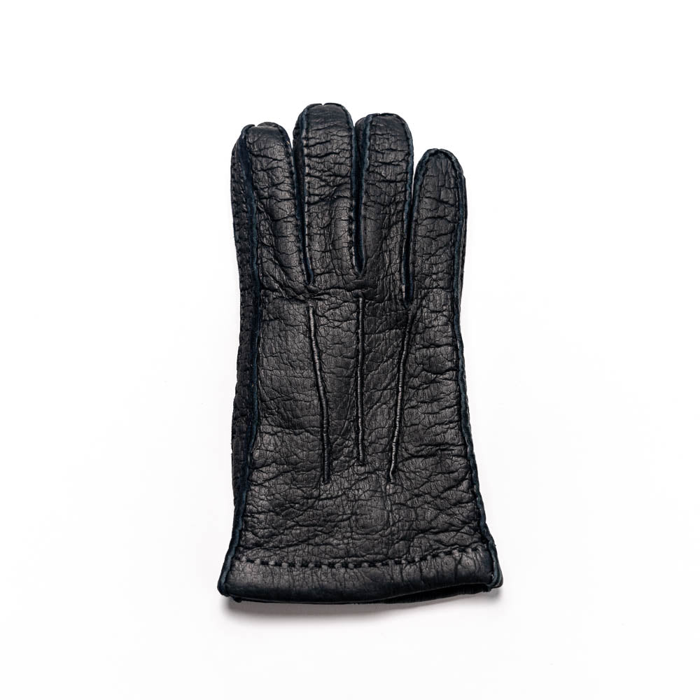 Moreschi Vail Genuine Peccary / Cashmere Gloves Black