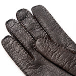 Moreschi Vail Genuine Peccary / Cashmere Gloves Brown