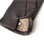 Moreschi Vail Genuine Peccary / Cashmere Gloves Brown