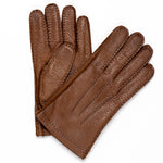 Moreschi Vail Genuine Peccary & Cashmere Gloves Tan