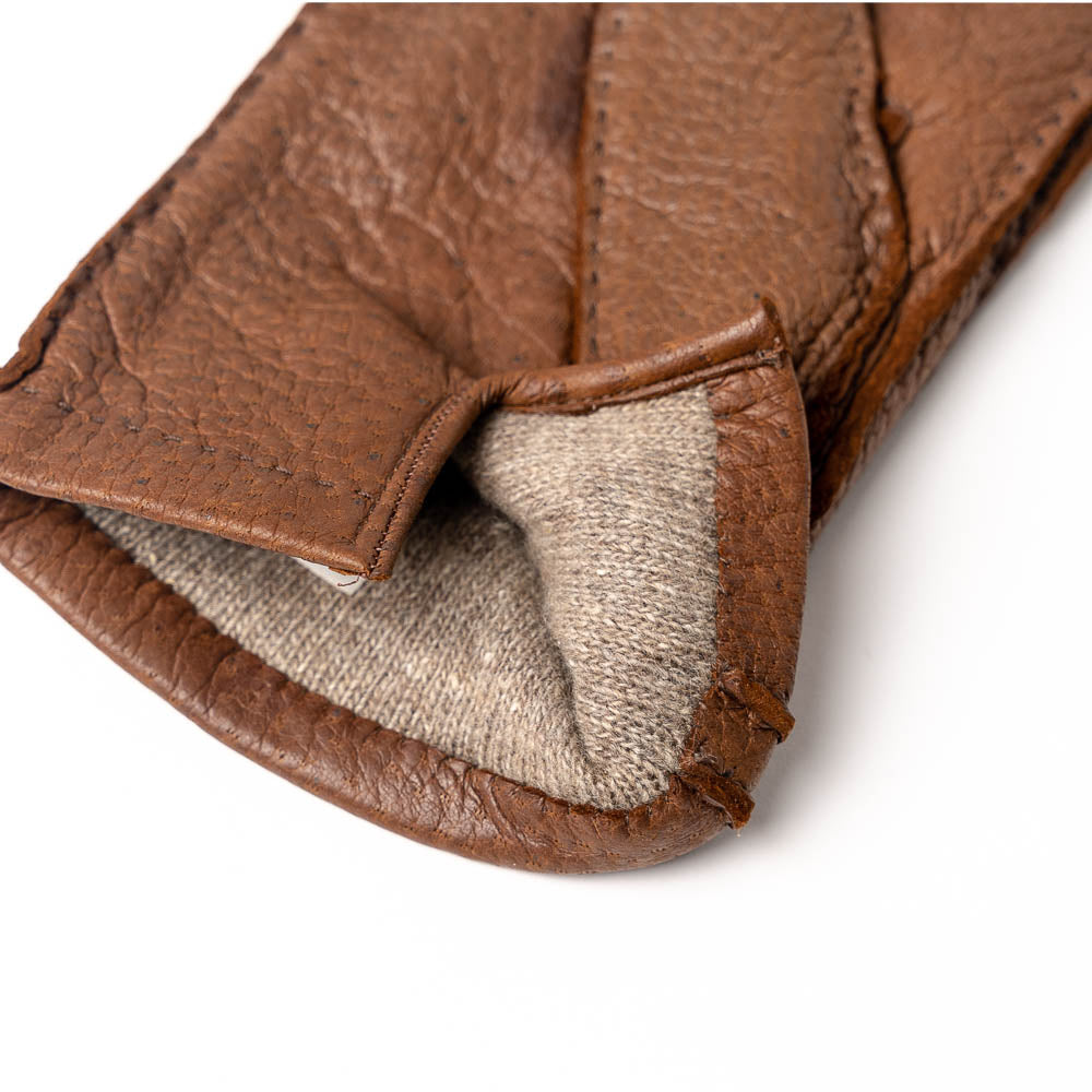 Moreschi Vail Genuine Peccary / Cashmere Gloves Tan