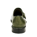 Belvedere Valiente Ostrich Monk Strap Shoes Antique Forest (2442)