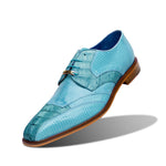 Belvedere Valter Caiman Crocodile & Lizard Shoes Summer Blue (1480)