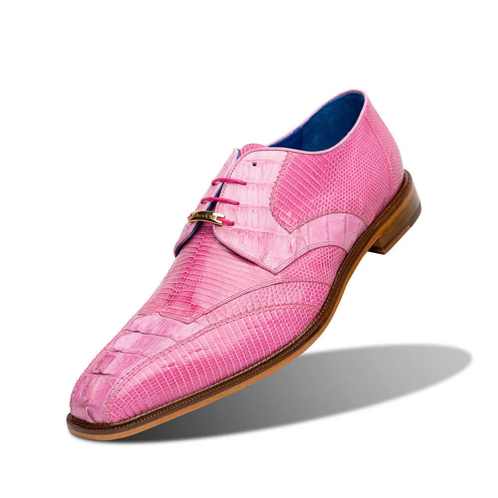 Belvedere Valter Caiman Crocodile & Lizard Shoes Rose Pink (1480)