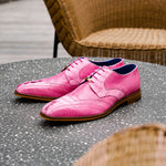 Belvedere Valter Caiman Crocodile & Lizard Shoes Rose Pink (1480)