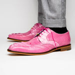 Belvedere Valter Caiman Crocodile & Lizard Shoes Rose Pink (1480)